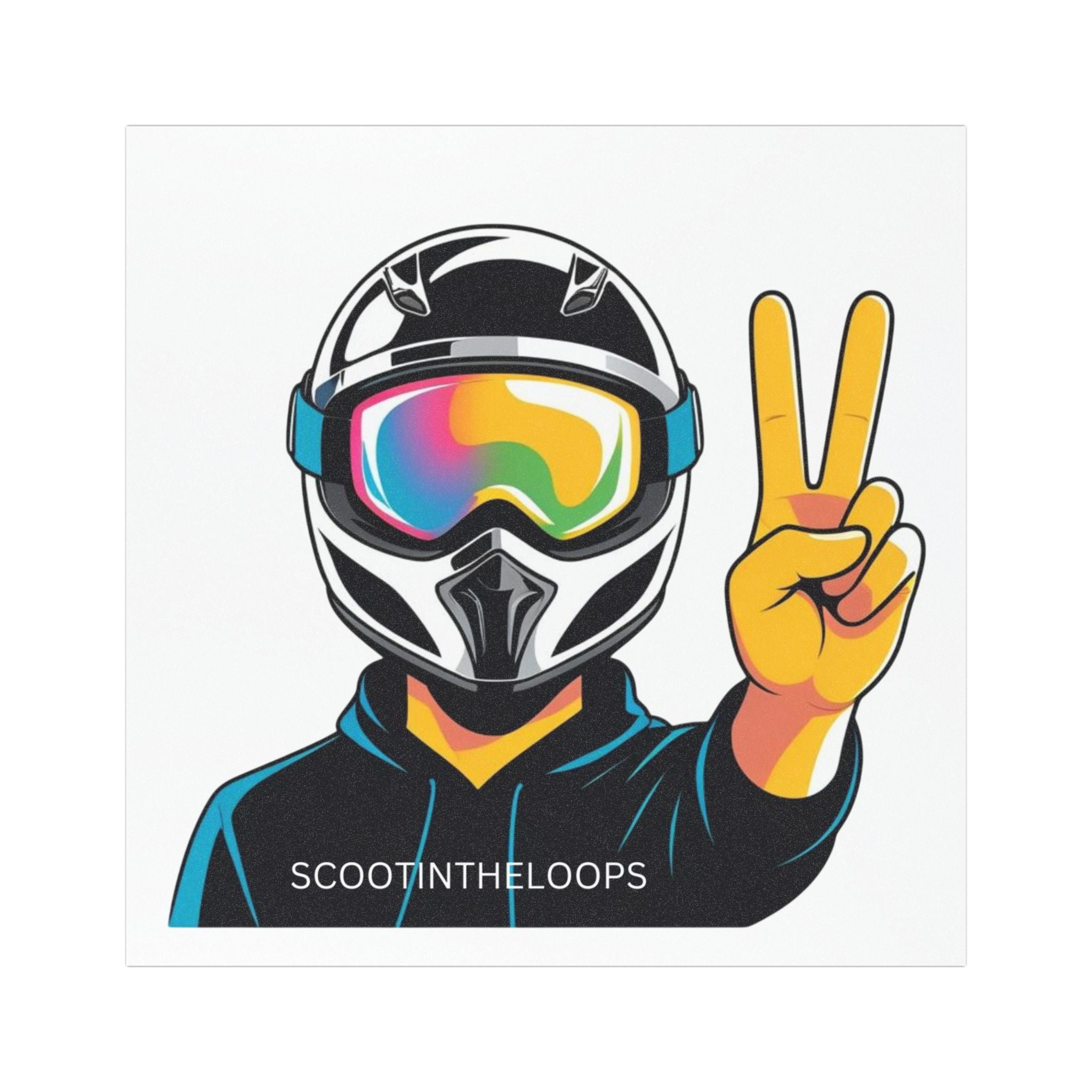 Scoot Guy Peace Car Magnet