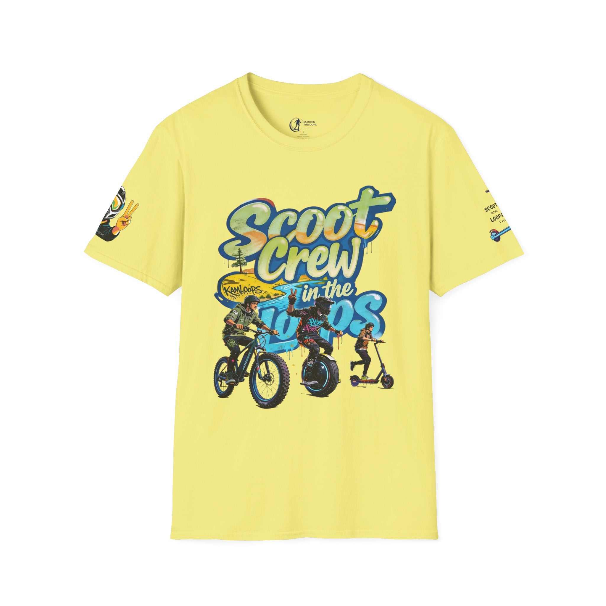Scoot Crew Graphic Tee — "Scoot Crew in the" Scooter Skateboard Bike Design