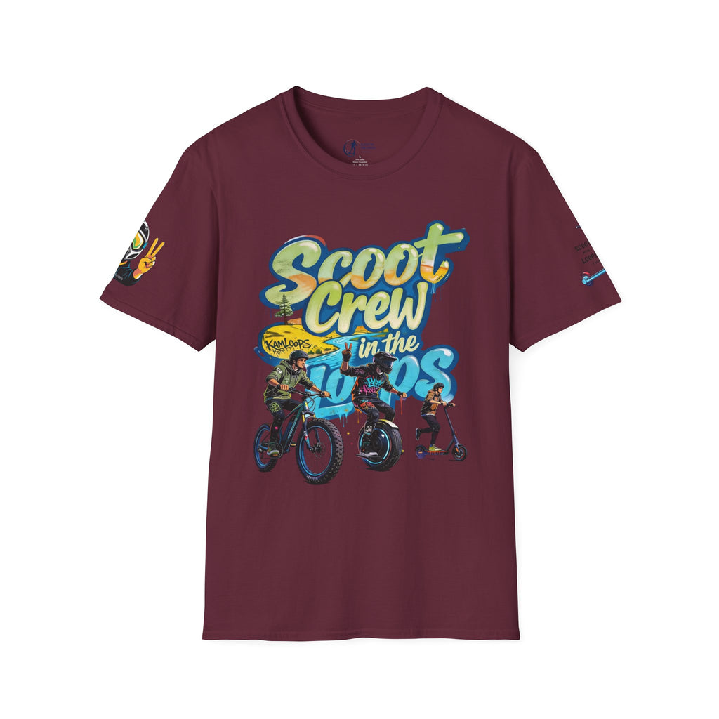 Scoot Crew Graphic Tee — "Scoot Crew in the" Scooter Skateboard Bike Design