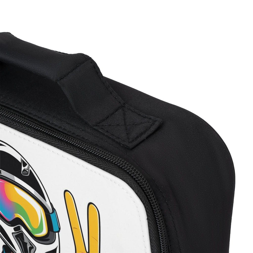 Scooter Rider Peace Sign Lunch Bag — Cool Helmet Graphic Lunchbox
