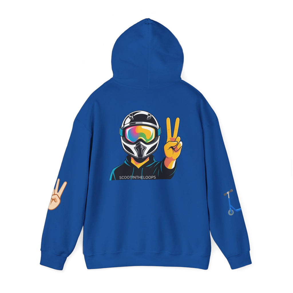 Rider Peace Sign Hoodie — Motorcycle & Scooter Graphic Pullover