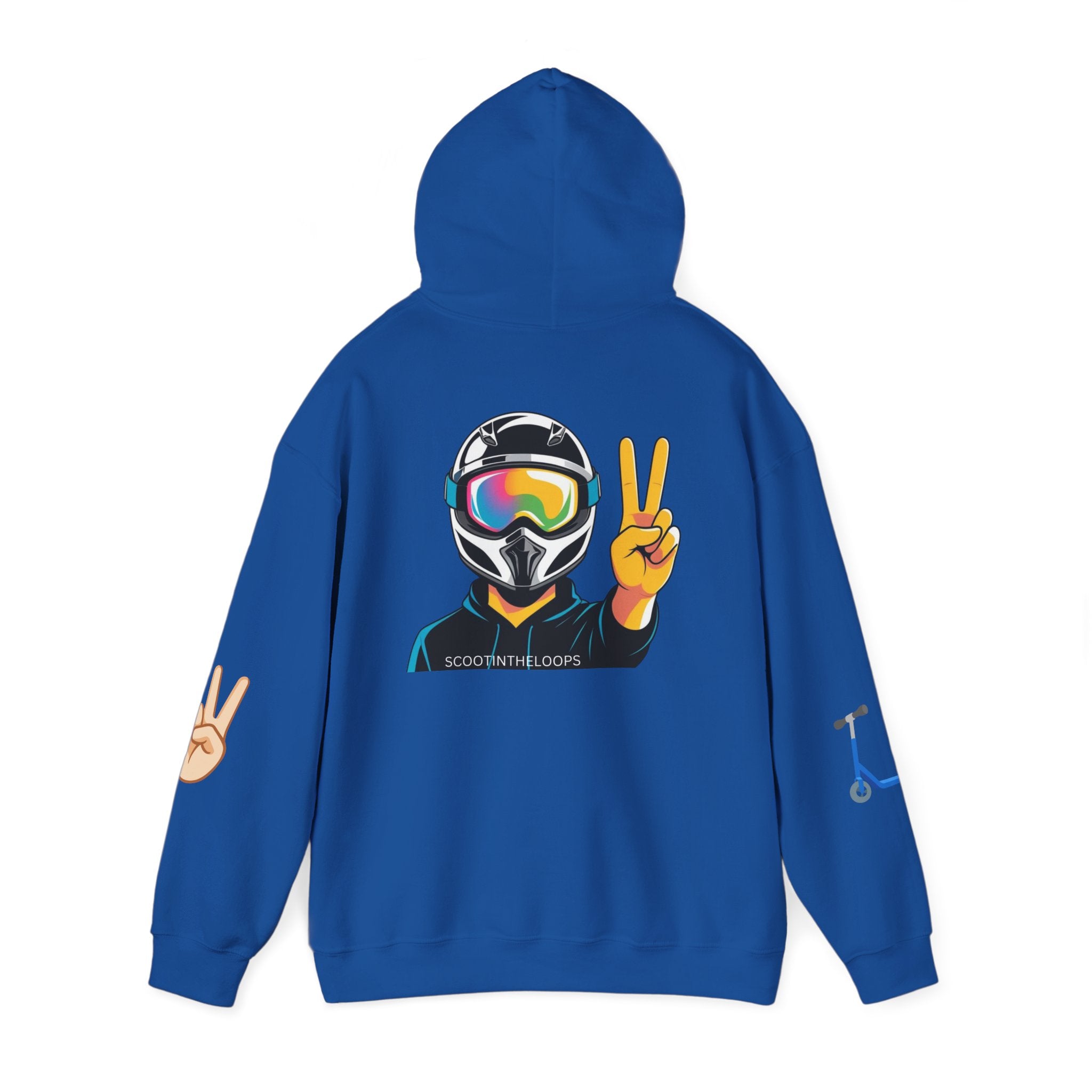 Rider Peace Sign Hoodie — Motorcycle & Scooter Graphic Pullover