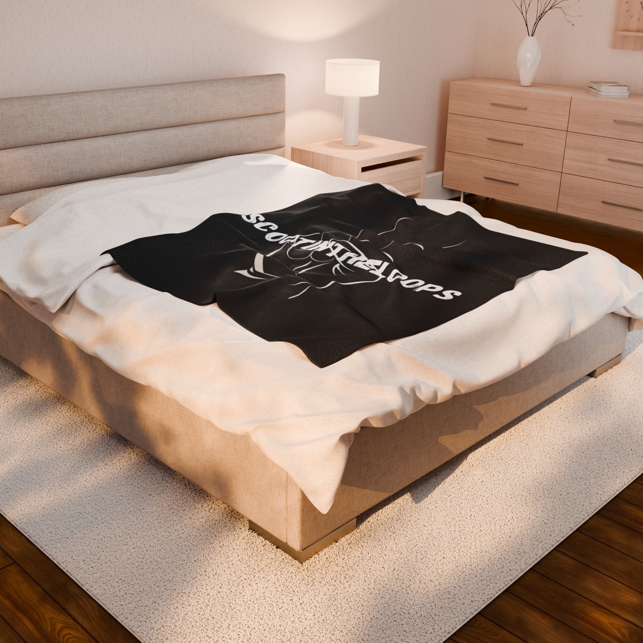 Scoot Soft Blanket — Black Peace Hand