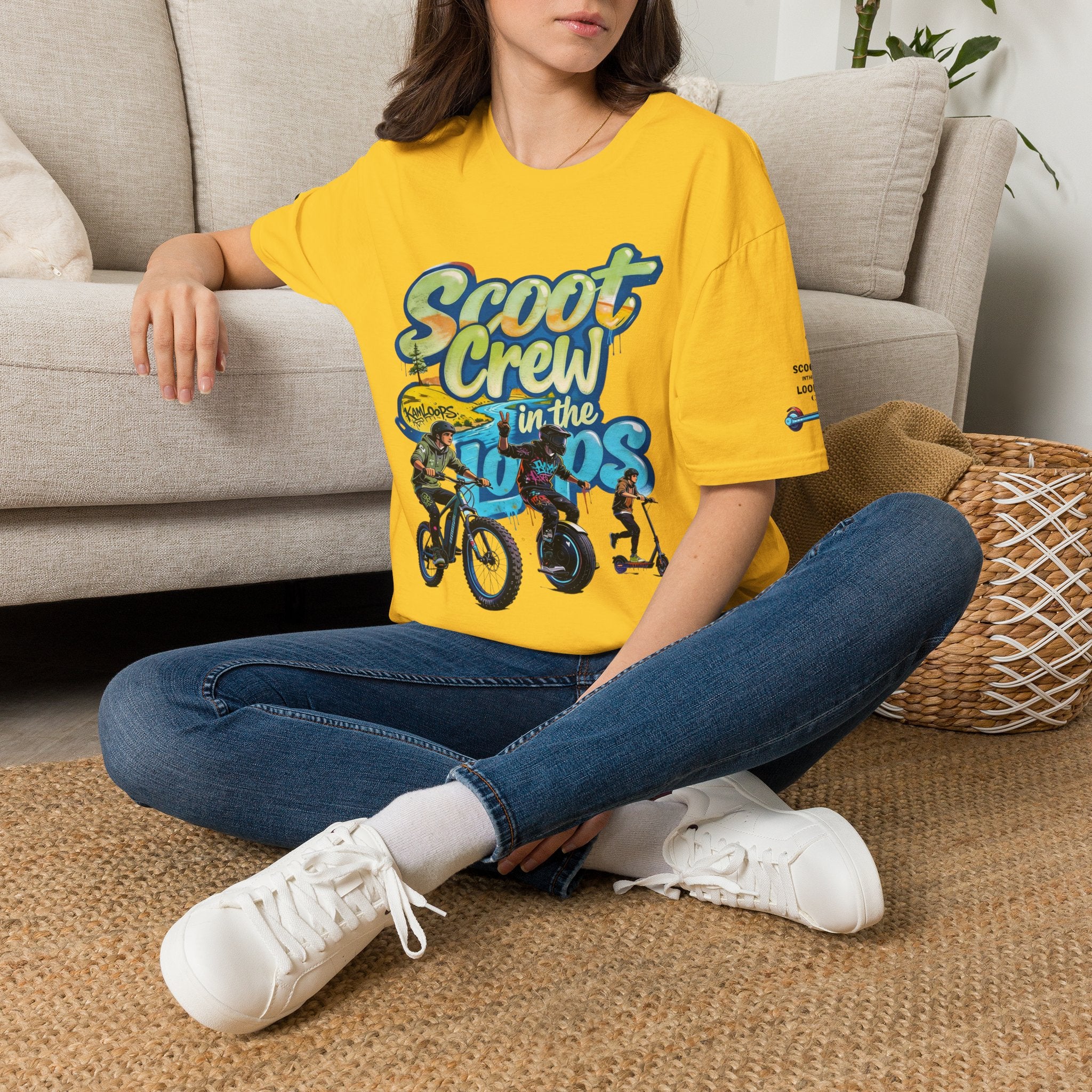 Scoot Crew Graphic Tee — "Scoot Crew in the" Scooter Skateboard Bike Design