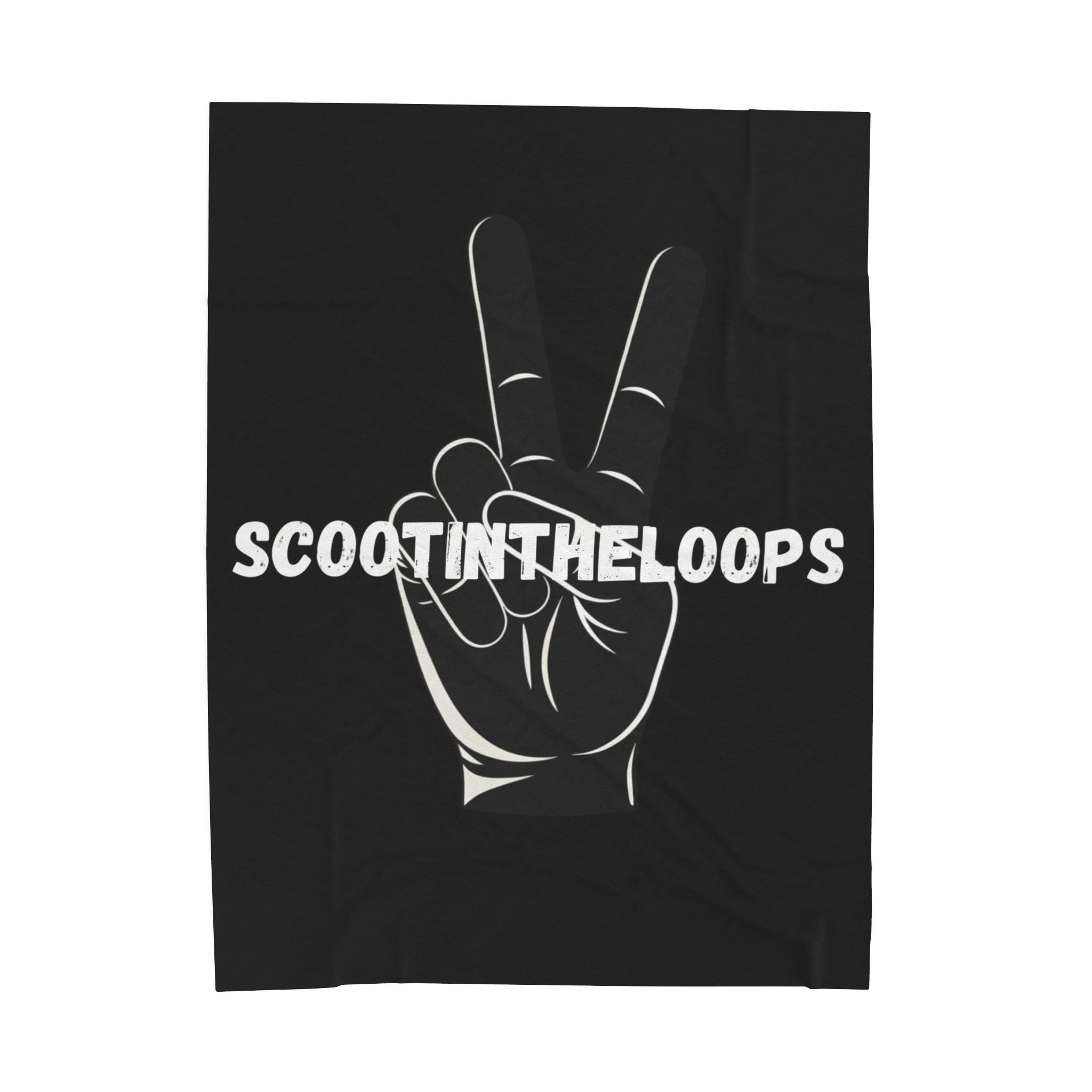 Scoot Soft Blanket — Black Peace Hand