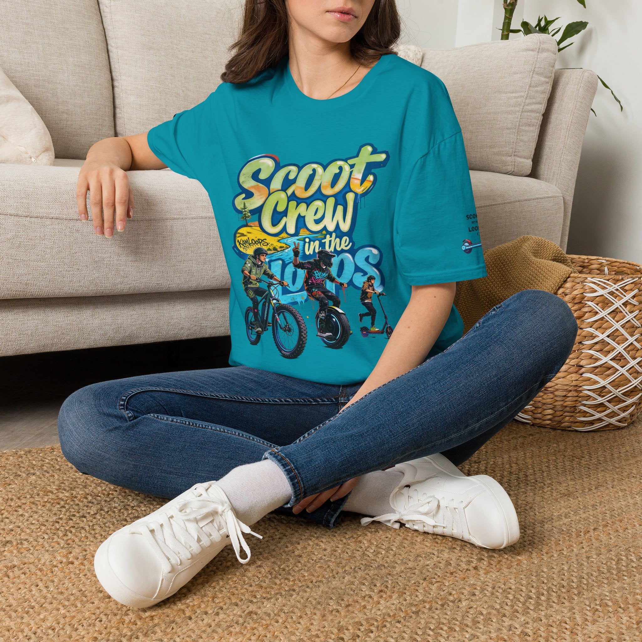 Scoot Crew Graphic Tee — "Scoot Crew in the" Scooter Skateboard Bike Design