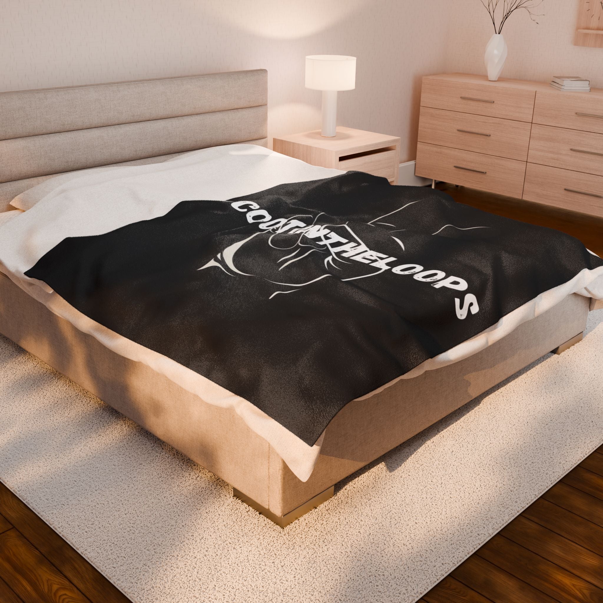 Scoot Soft Blanket — Black Peace Hand