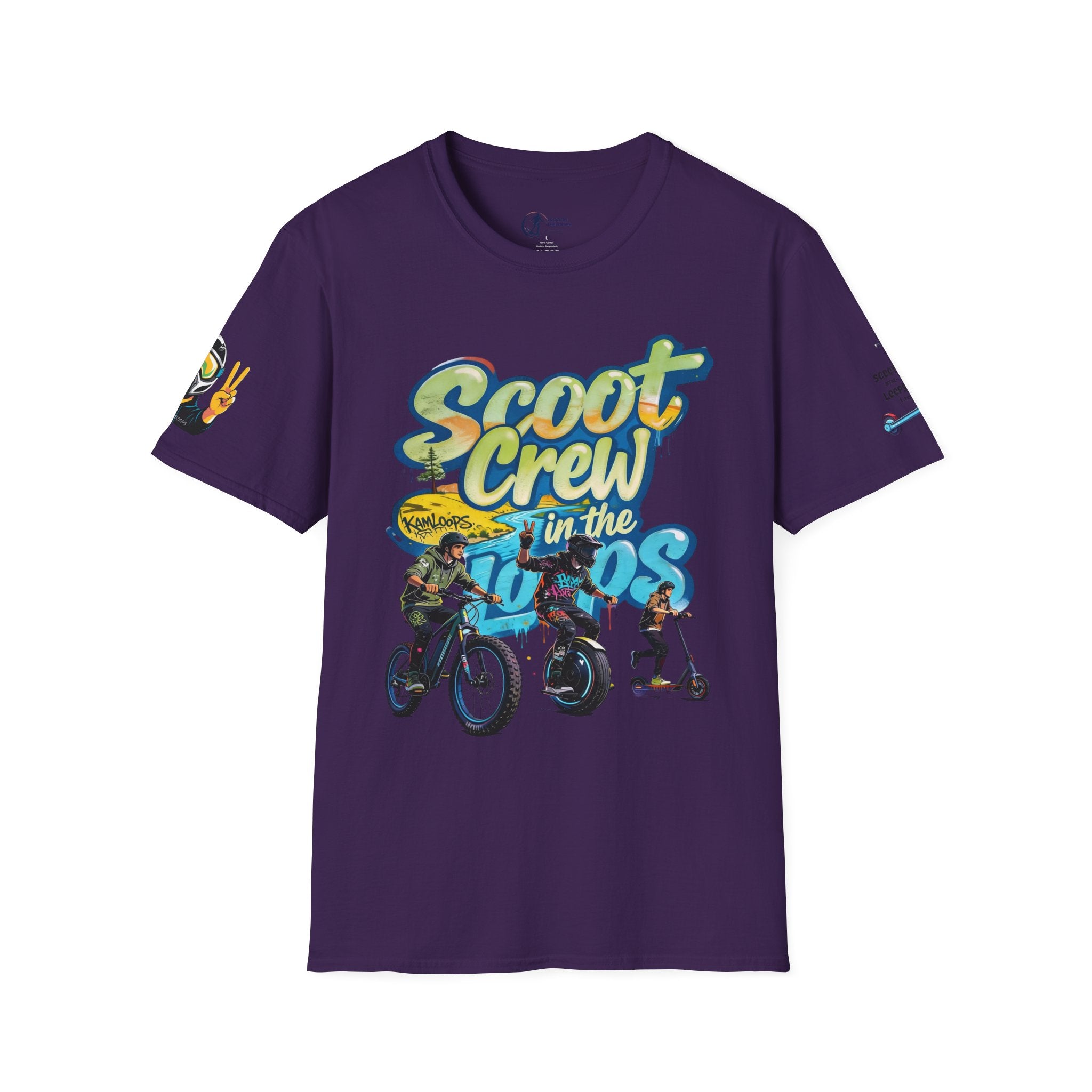 Scoot Crew Graphic Tee — "Scoot Crew in the" Scooter Skateboard Bike Design