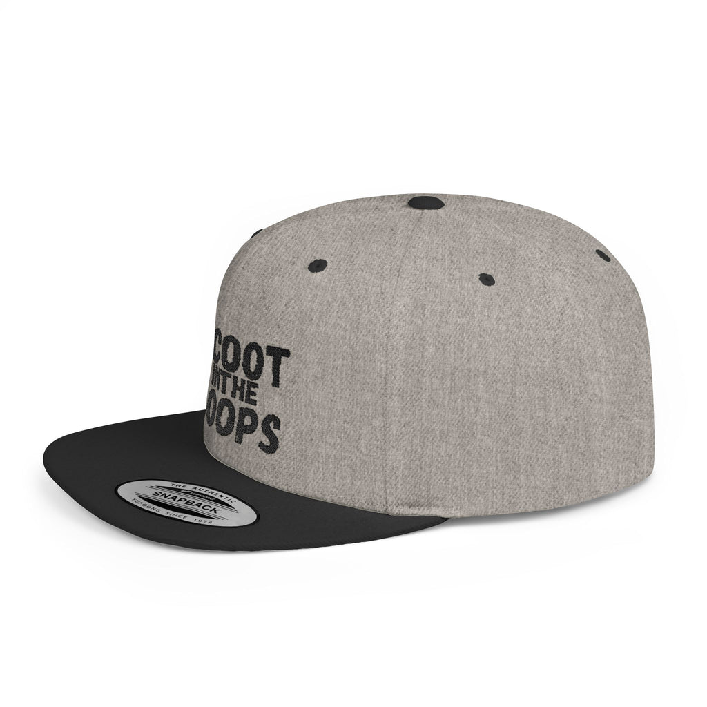 Scoot in the Loops Flat Bill Snapback Hat — Skate Scooter Streetwear Cap