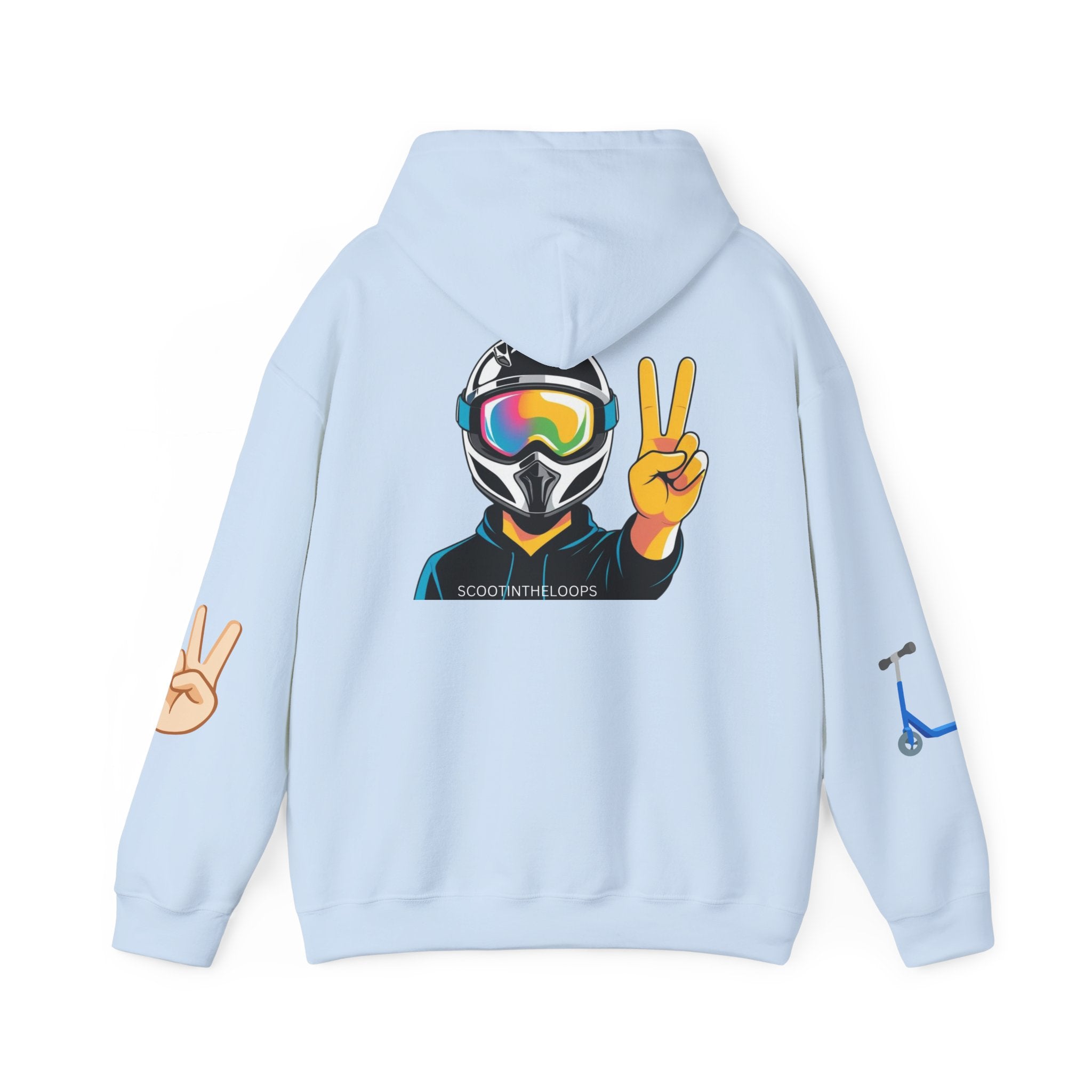 Rider Peace Sign Hoodie — Motorcycle & Scooter Graphic Pullover
