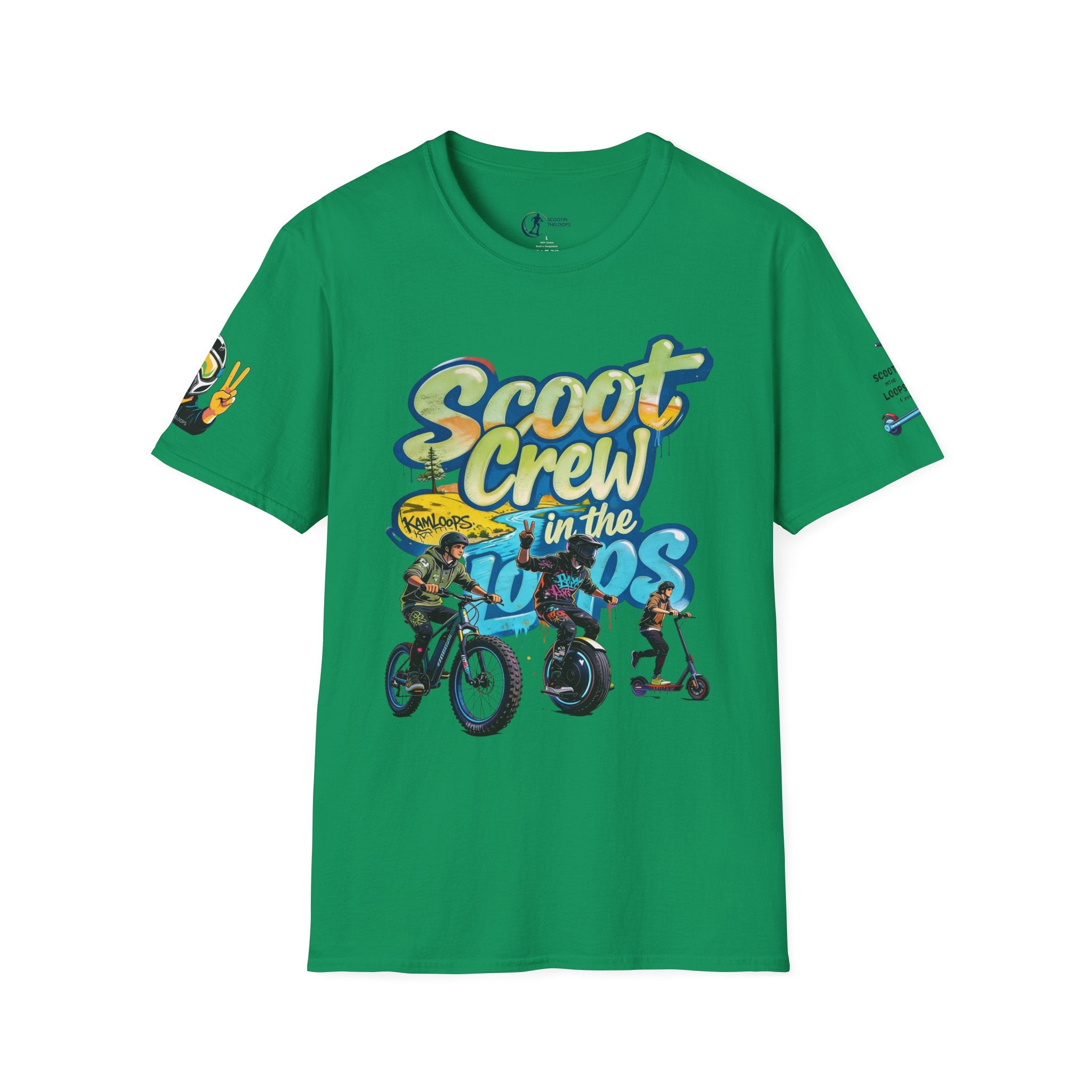 Scoot Crew Graphic Tee — "Scoot Crew in the" Scooter Skateboard Bike Design