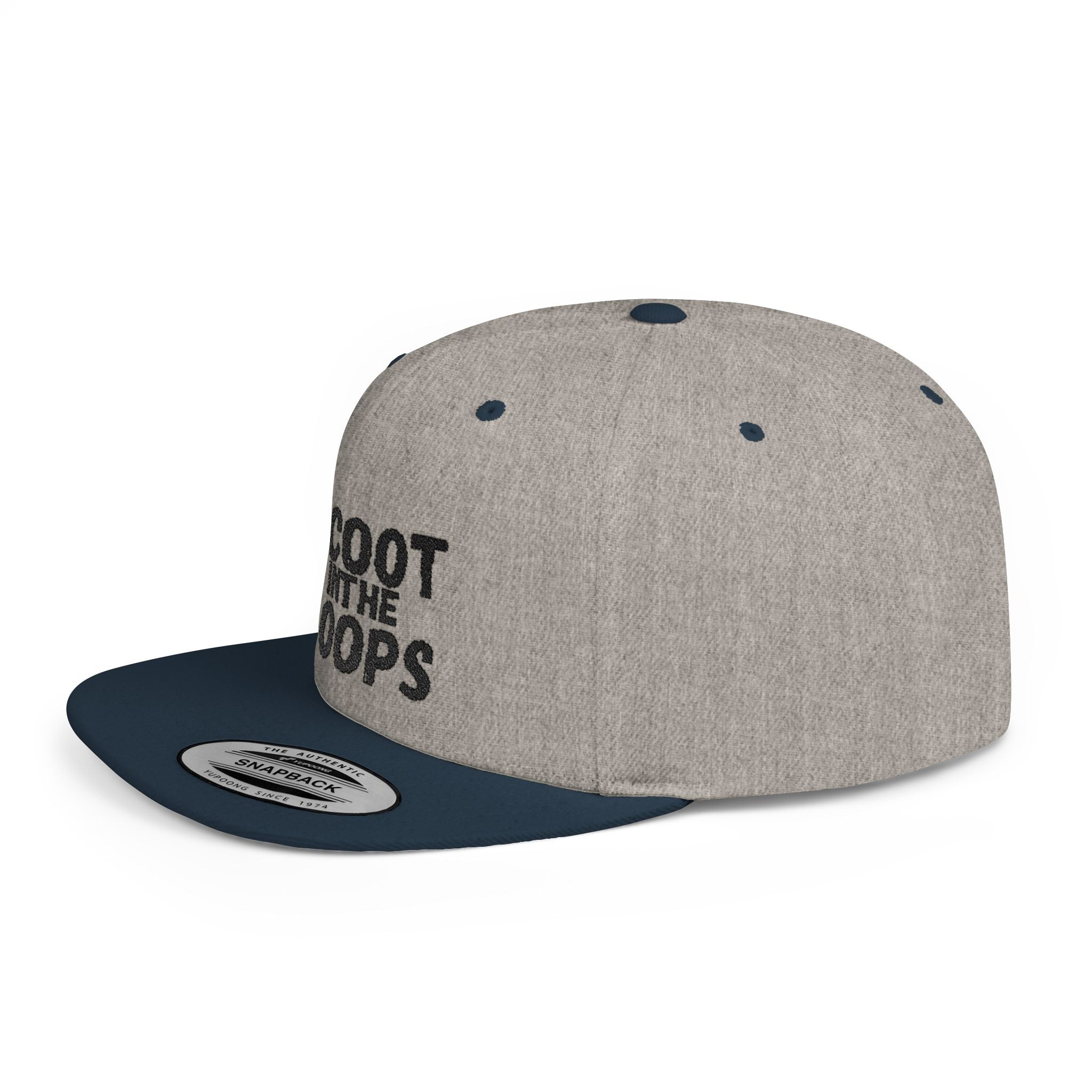 Scoot in the Loops Flat Bill Snapback Hat — Skate Scooter Streetwear Cap