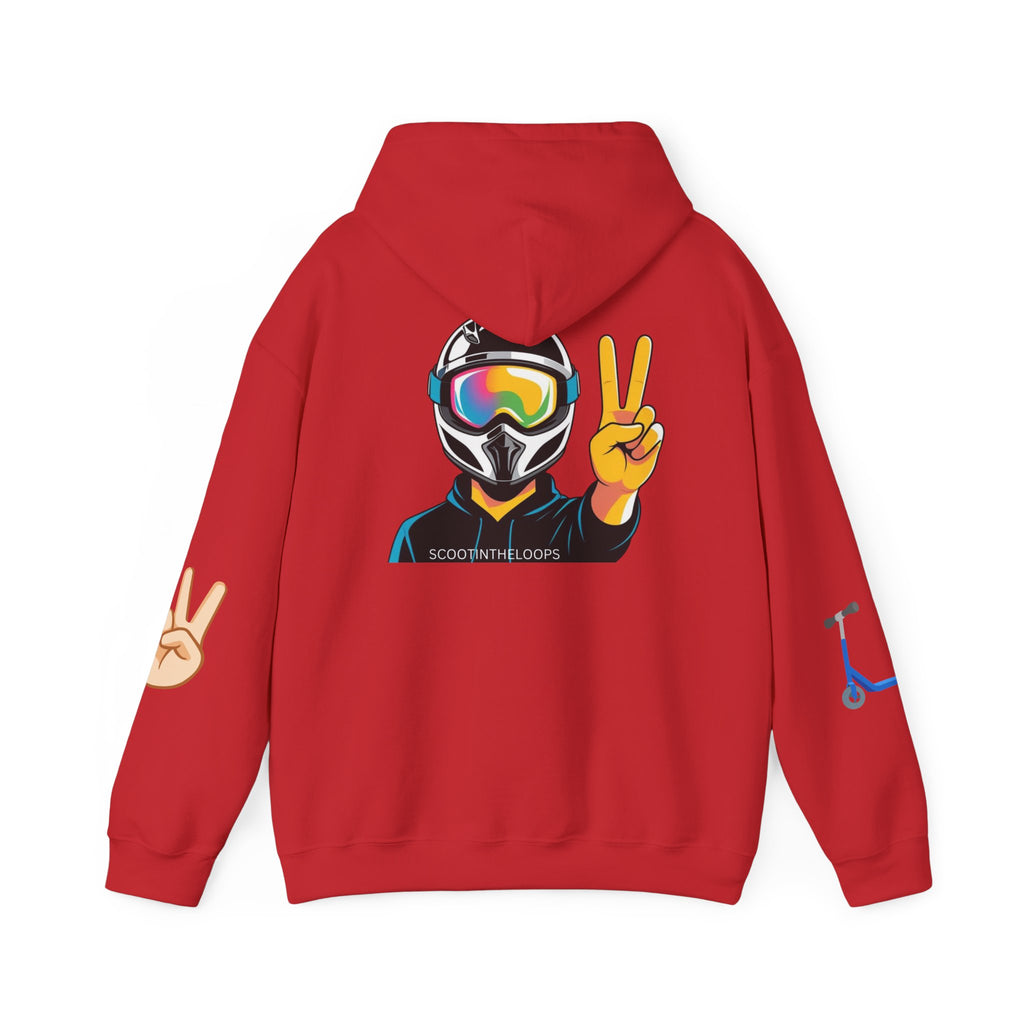Rider Peace Sign Hoodie — Motorcycle & Scooter Graphic Pullover