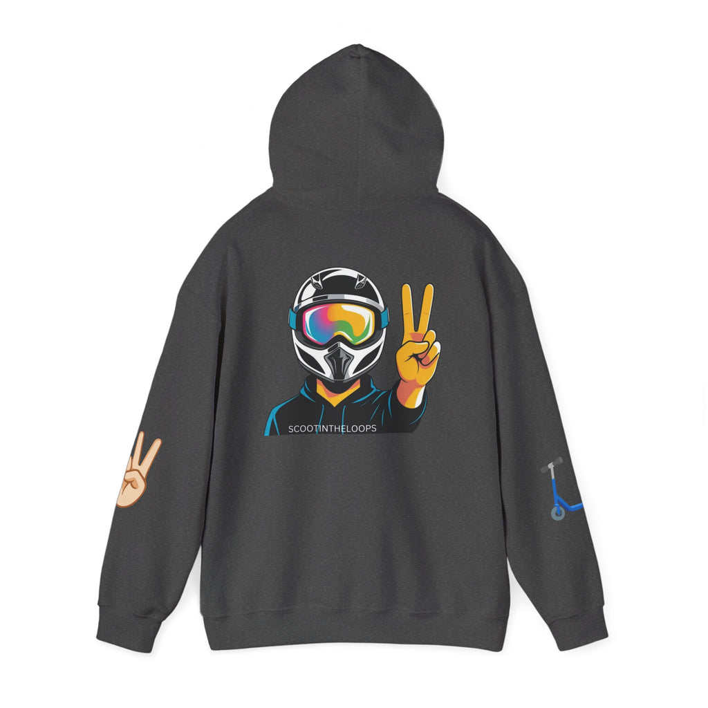 Rider Peace Sign Hoodie — Motorcycle & Scooter Graphic Pullover