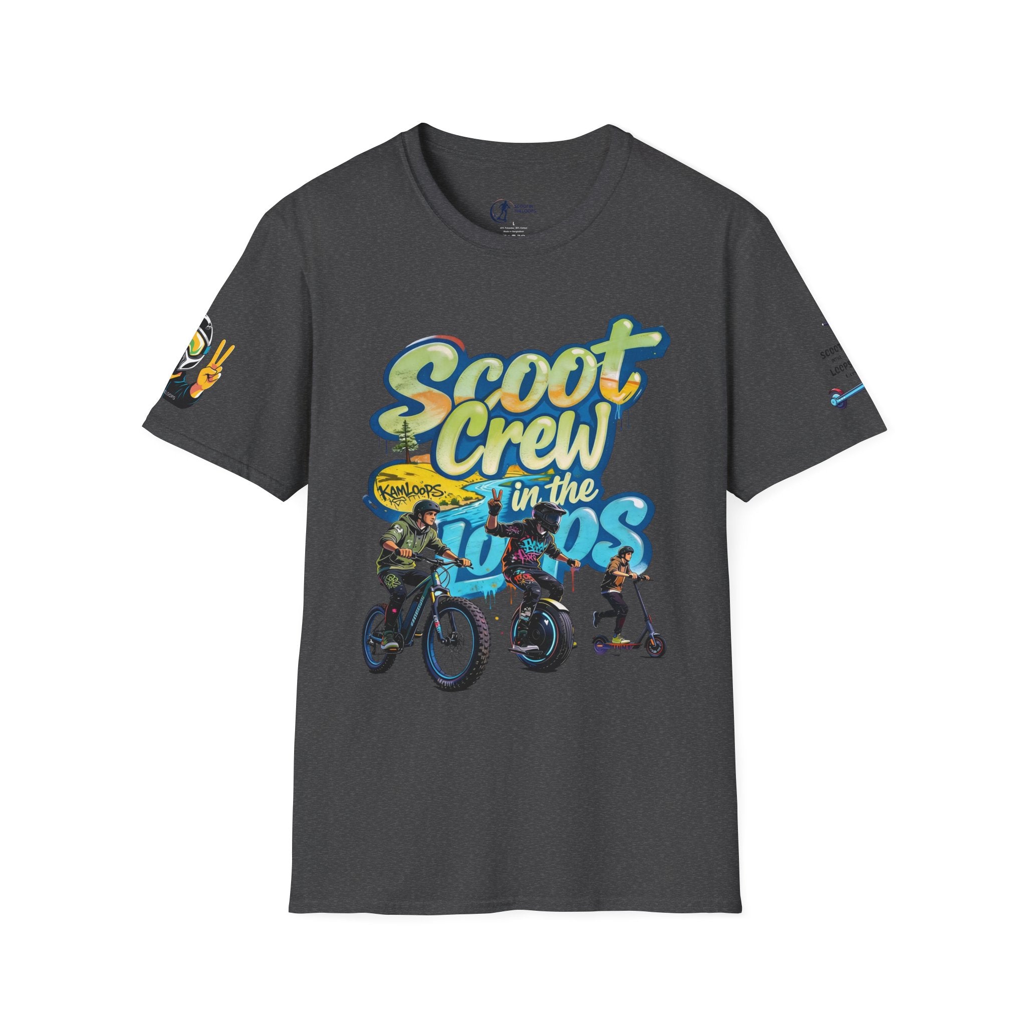 Scoot Crew Graphic Tee — "Scoot Crew in the" Scooter Skateboard Bike Design