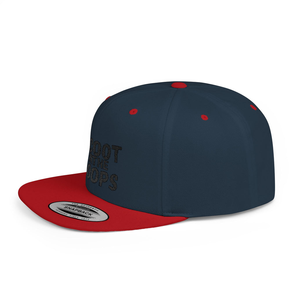 Scoot in the Loops Flat Bill Snapback Hat — Skate Scooter Streetwear Cap