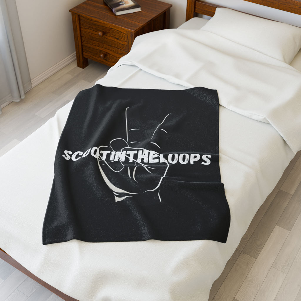 Scoot Soft Blanket — Black Peace Hand