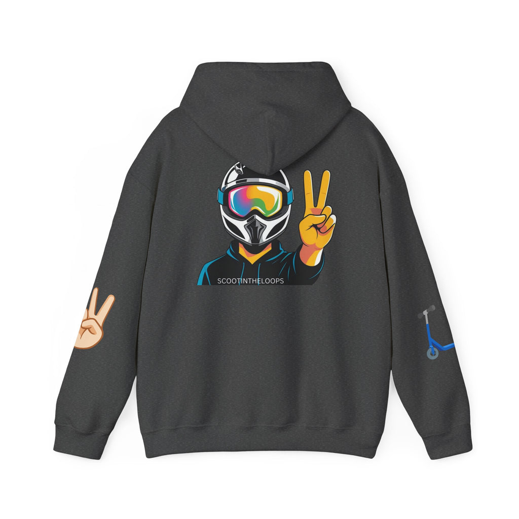 Rider Peace Sign Hoodie — Motorcycle & Scooter Graphic Pullover