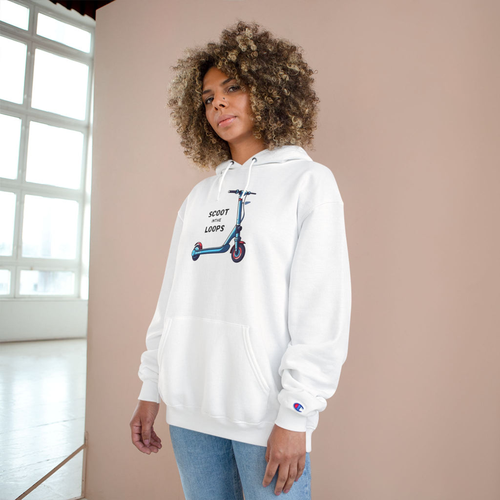 Scoot and Loops Hoodie – Electric Scooter Rider Peace Sign Pullover