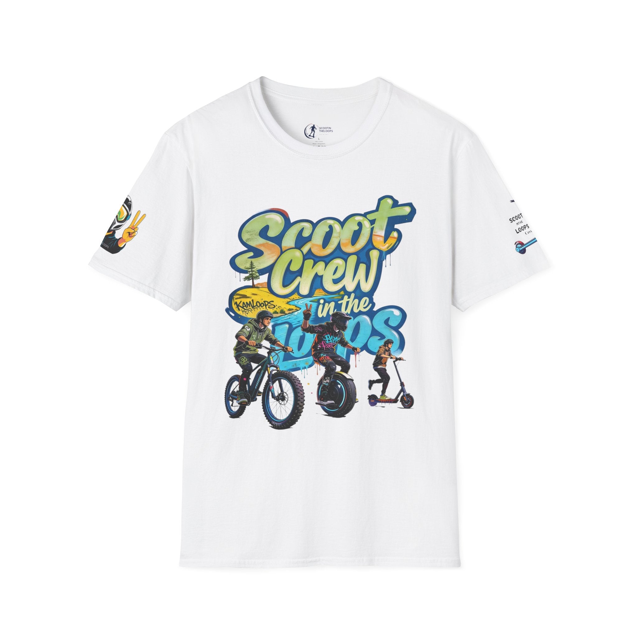 Scoot Crew Graphic Tee — "Scoot Crew in the" Scooter Skateboard Bike Design