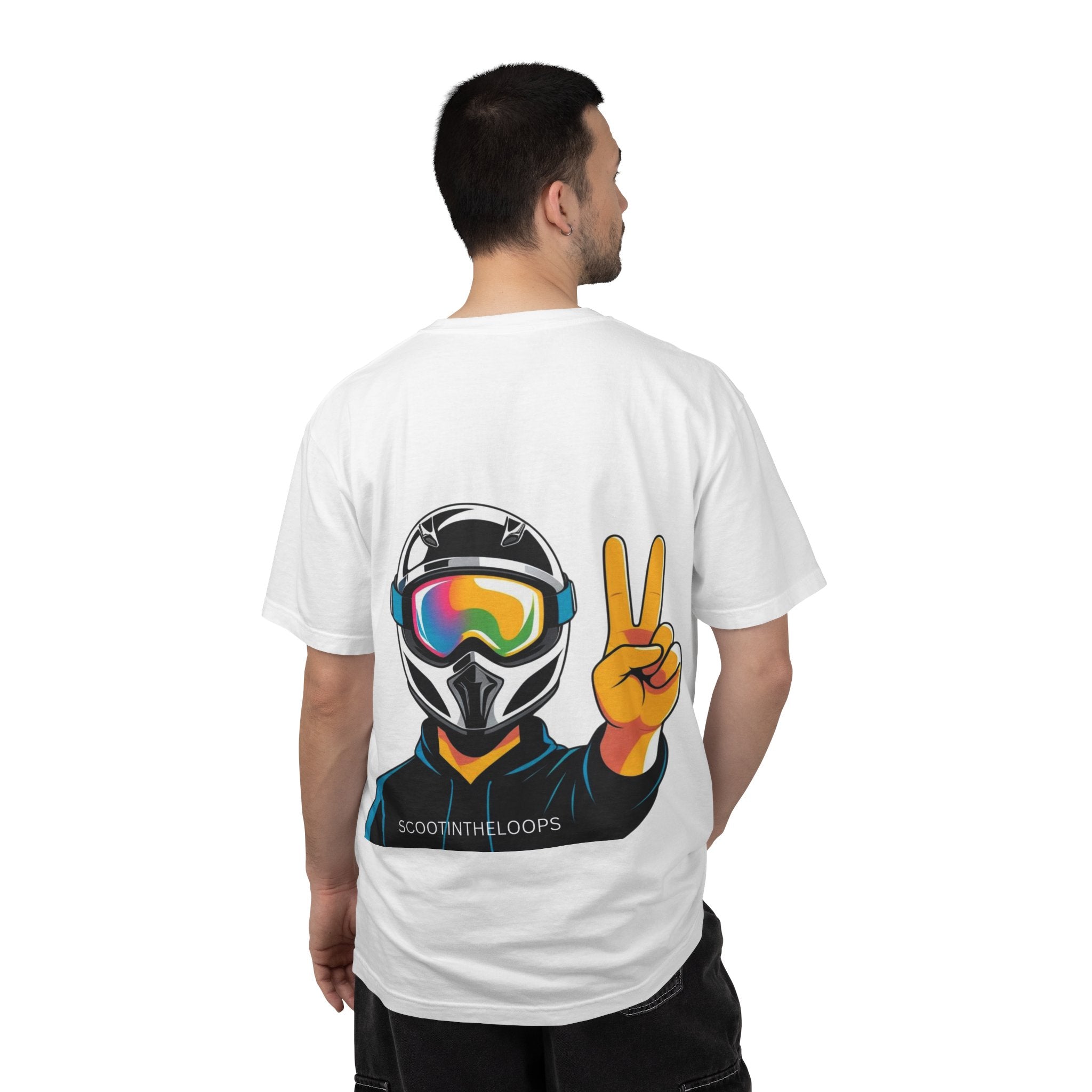 Scoot Helmet Graphic T-Shirt Peace