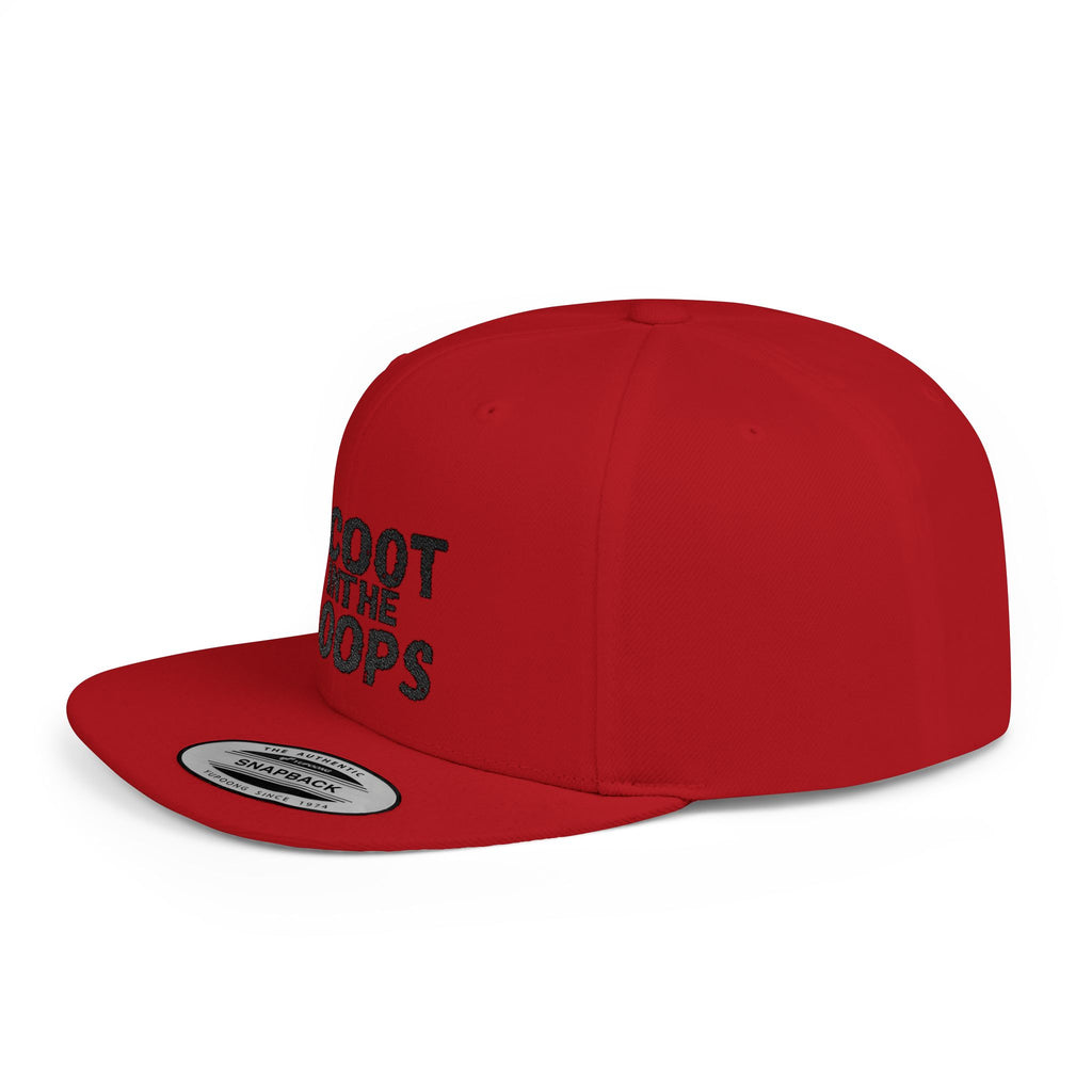 Scoot in the Loops Flat Bill Snapback Hat — Skate Scooter Streetwear Cap