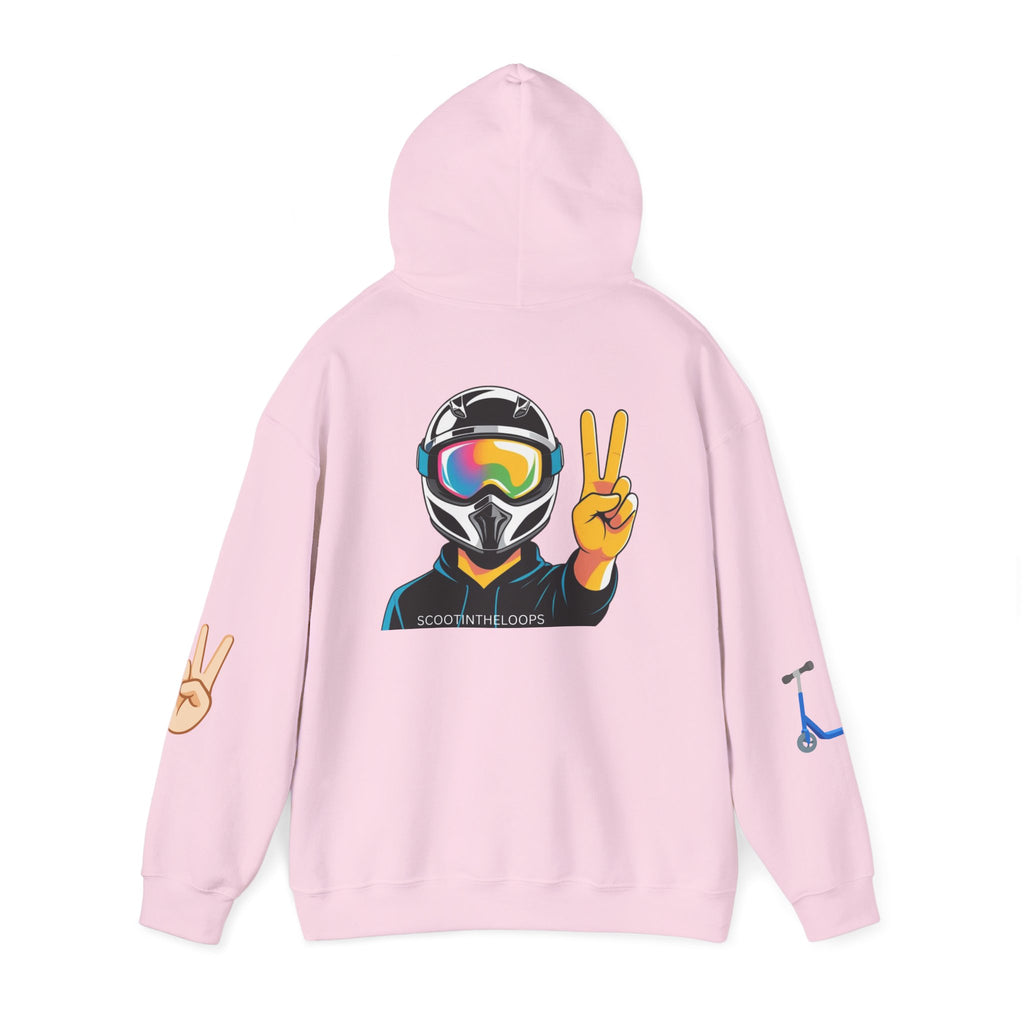 Rider Peace Sign Hoodie — Motorcycle & Scooter Graphic Pullover