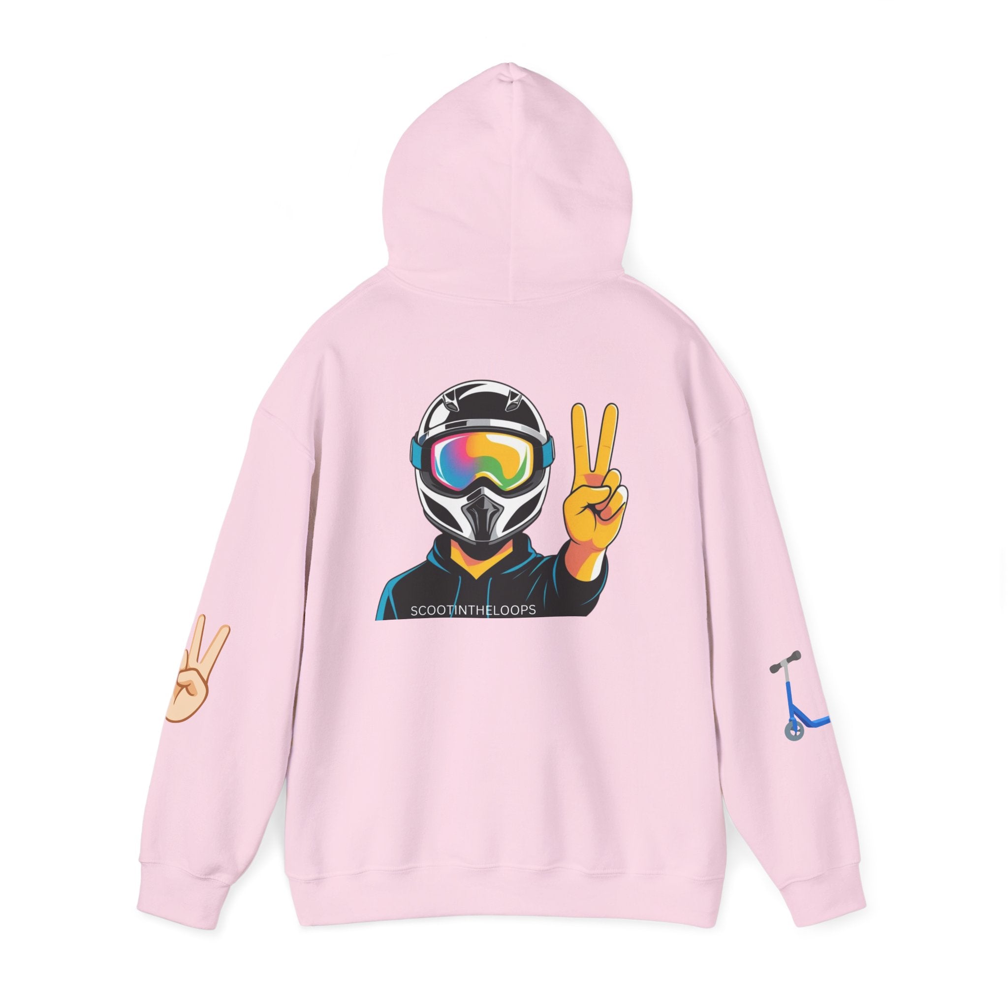 Rider Peace Sign Hoodie — Motorcycle & Scooter Graphic Pullover
