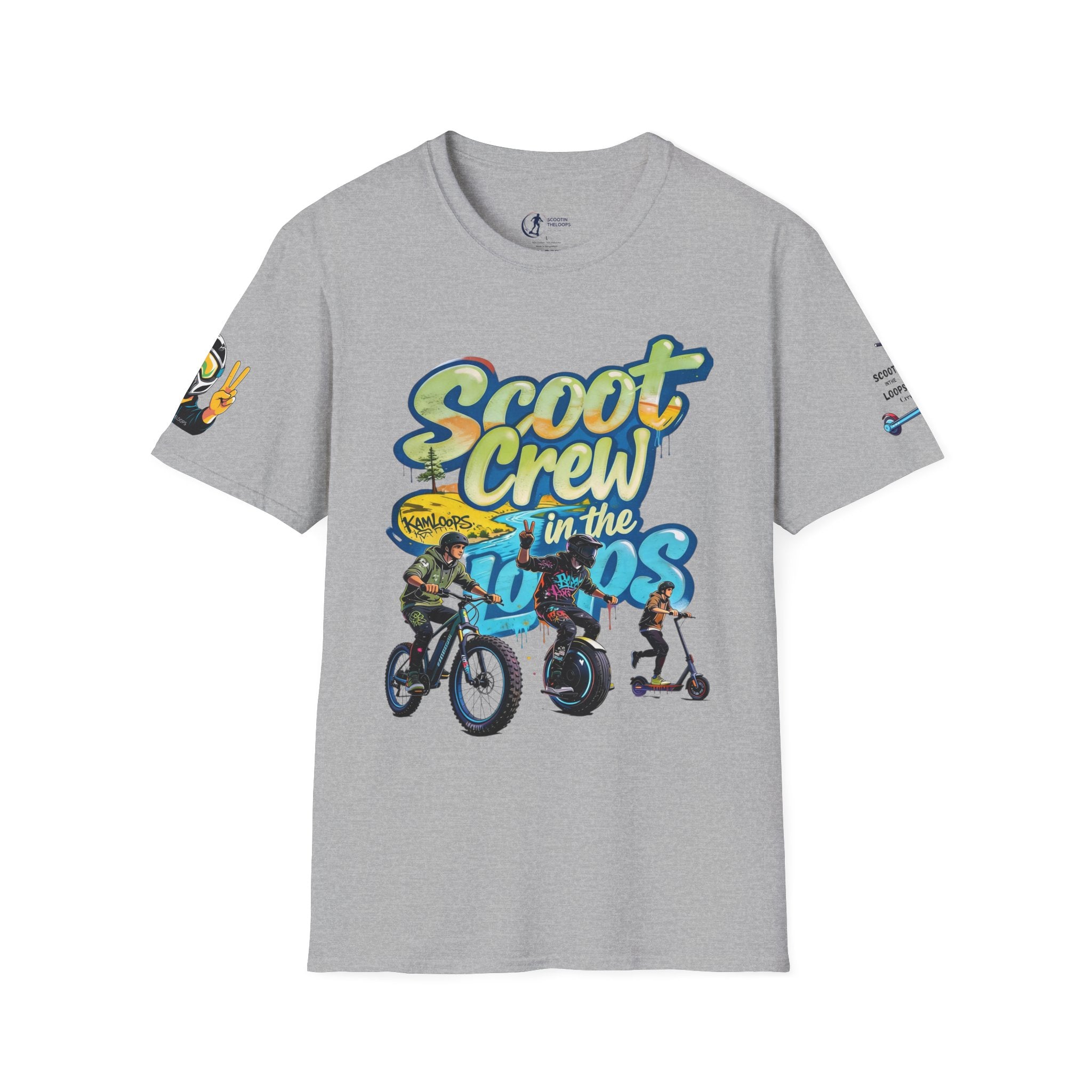 Scoot Crew Graphic Tee — "Scoot Crew in the" Scooter Skateboard Bike Design