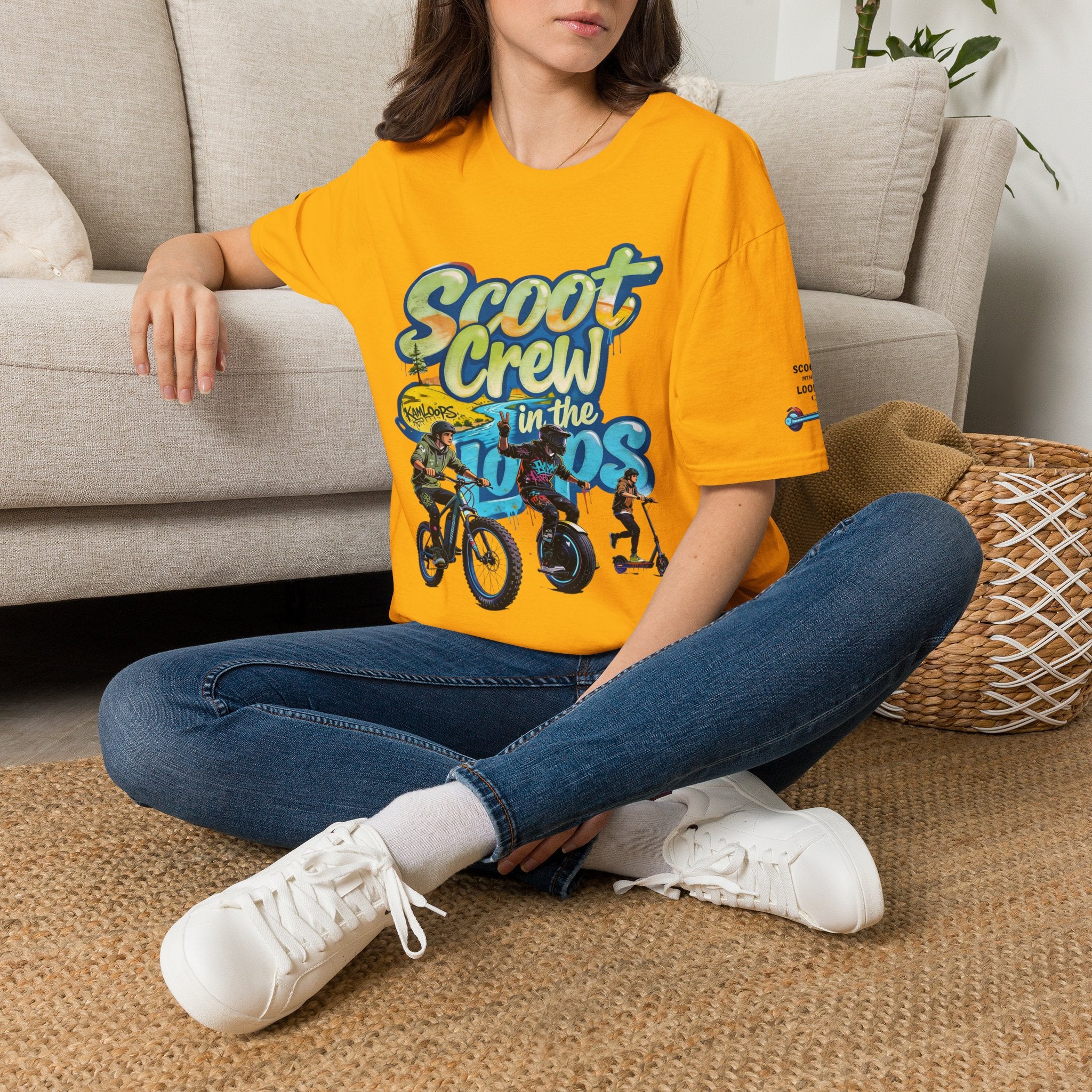 Scoot Crew Graphic Tee — "Scoot Crew in the" Scooter Skateboard Bike Design