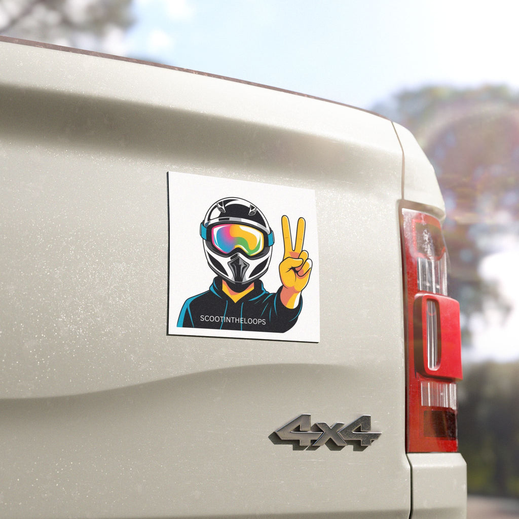 Scoot Guy Peace Car Magnet