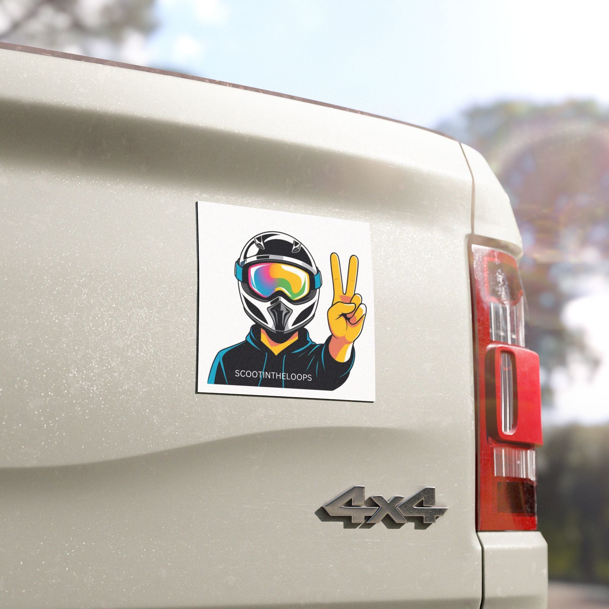 Scoot Guy Peace Car Magnet