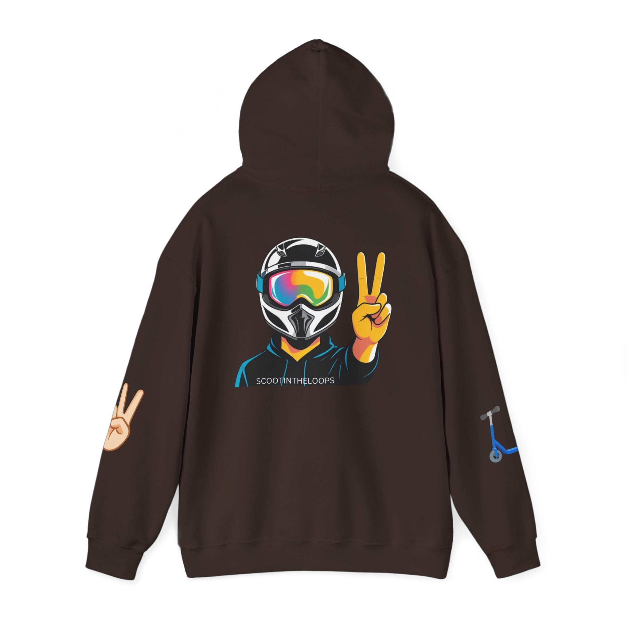 Rider Peace Sign Hoodie — Motorcycle & Scooter Graphic Pullover