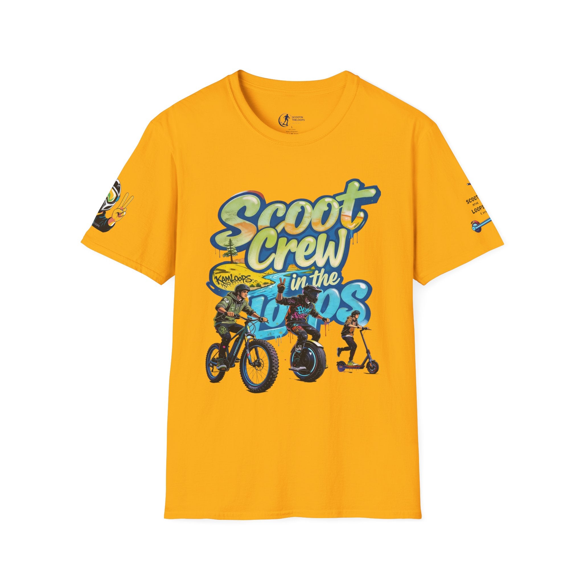 Scoot Crew Graphic Tee — "Scoot Crew in the" Scooter Skateboard Bike Design