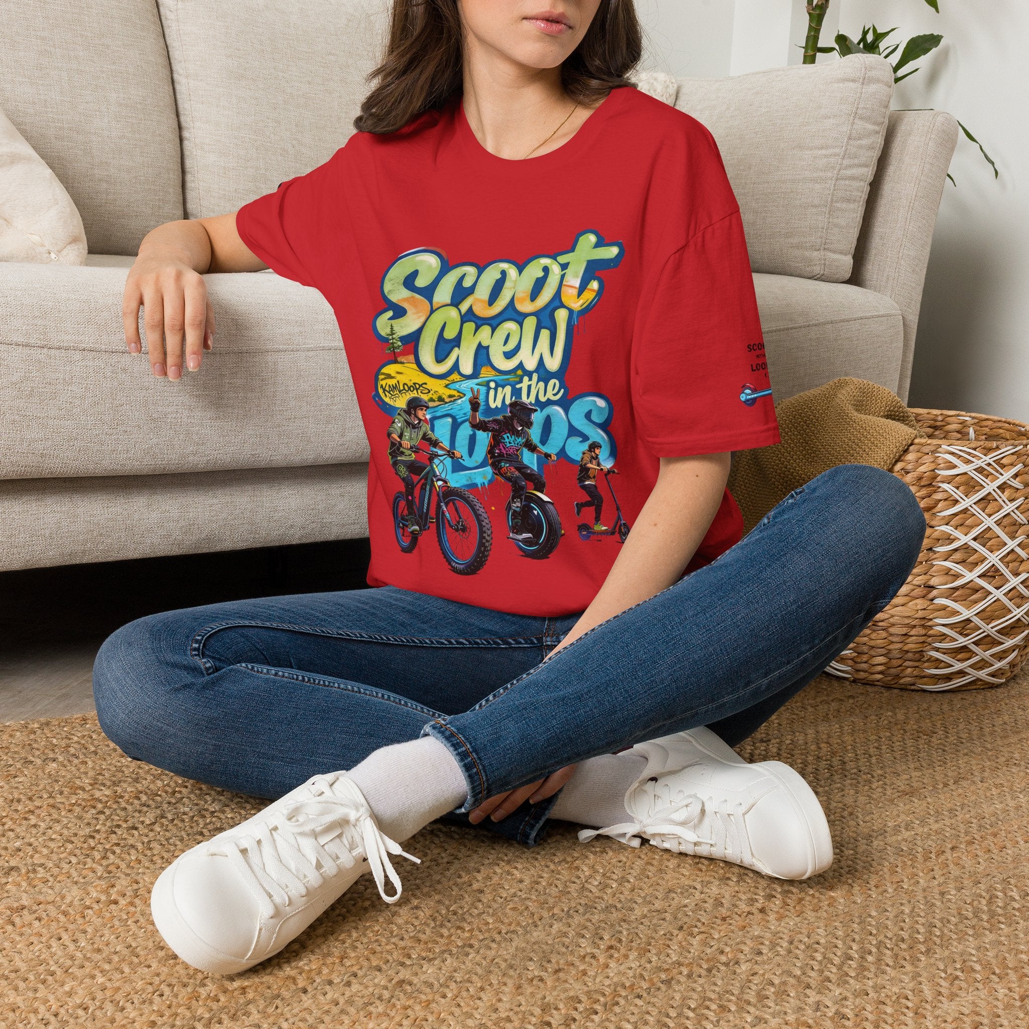 Scoot Crew Graphic Tee — "Scoot Crew in the" Scooter Skateboard Bike Design