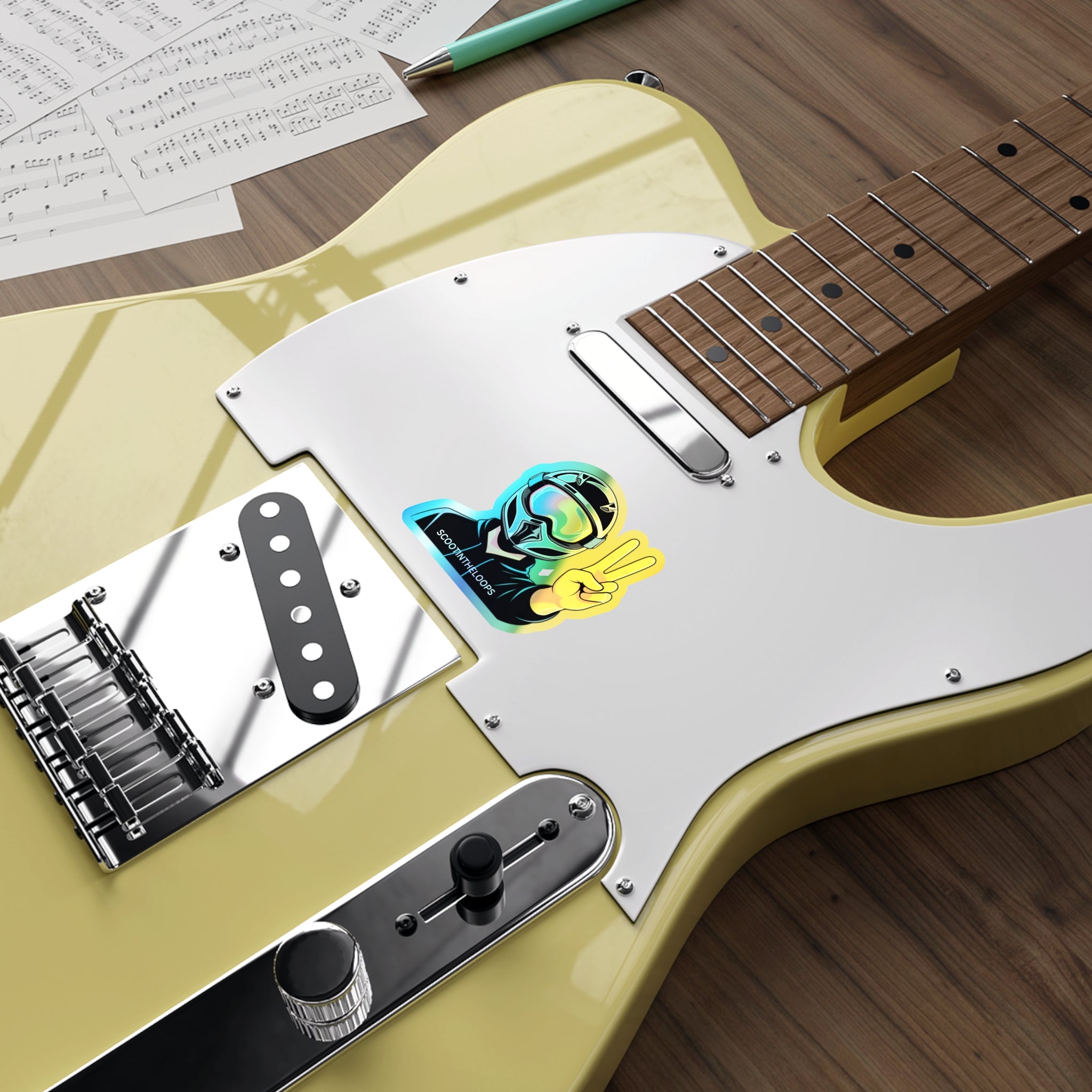 Holographic Scoot Peace Sign Sticker
