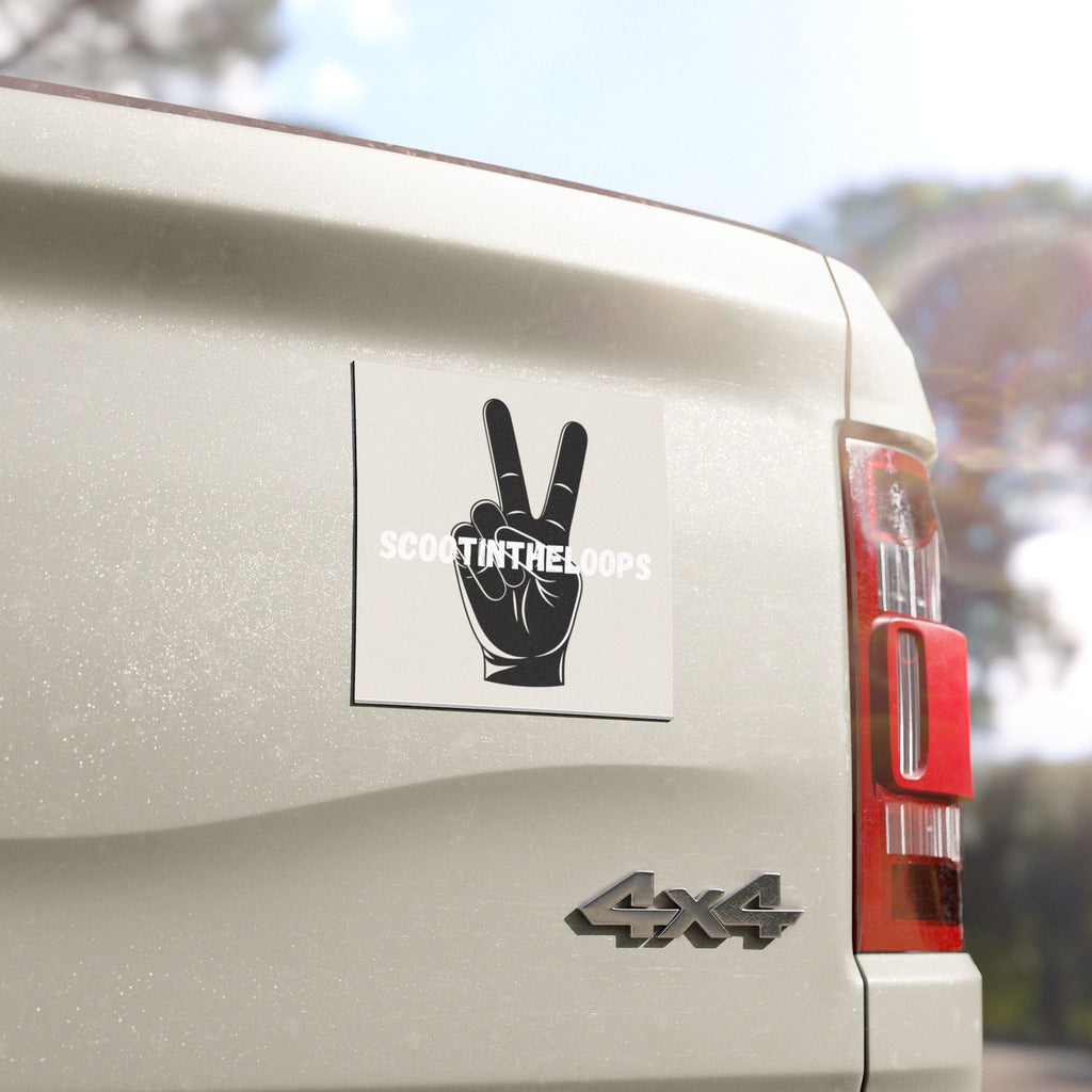 Scoot Peace Car Magnet