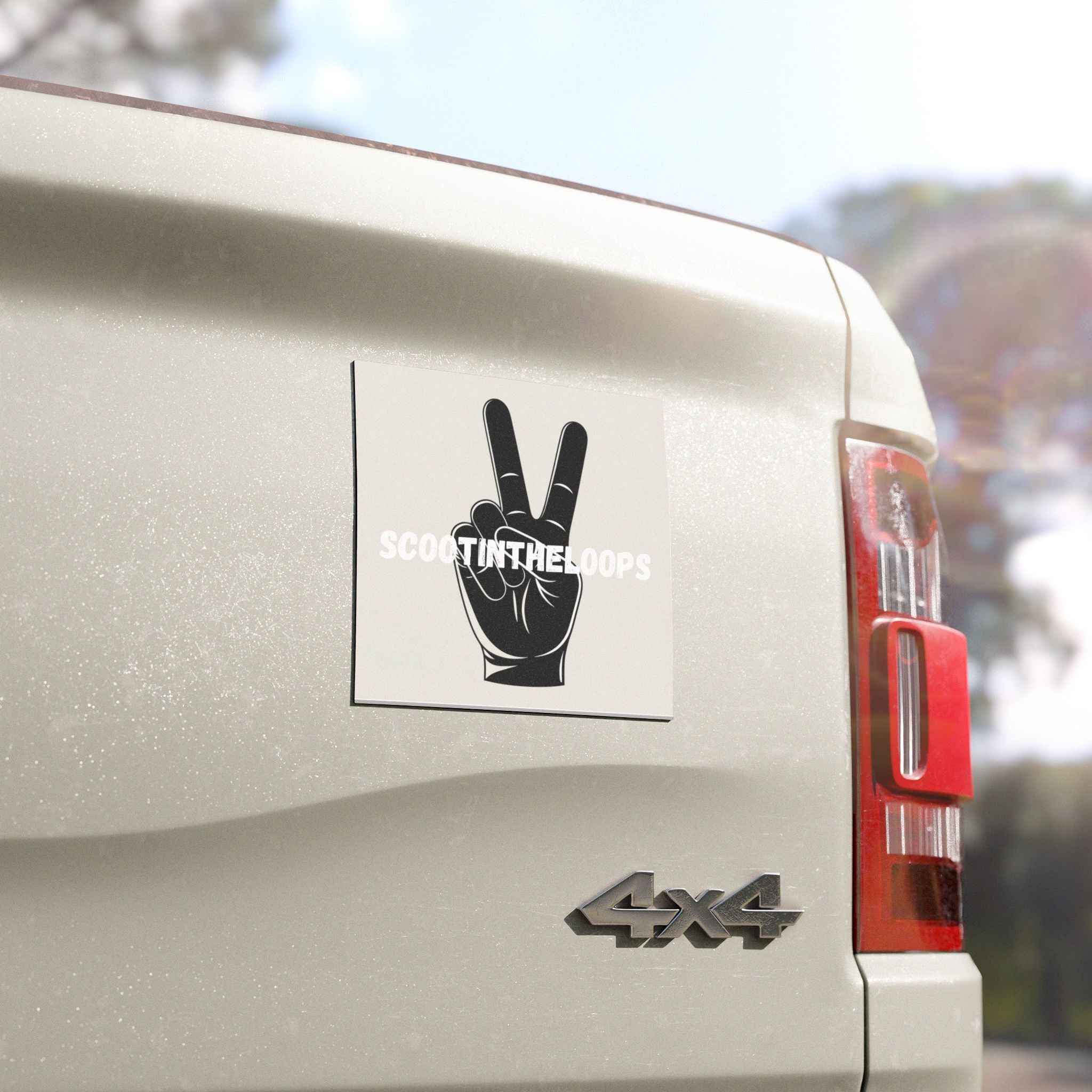 Scoot Peace Car Magnet