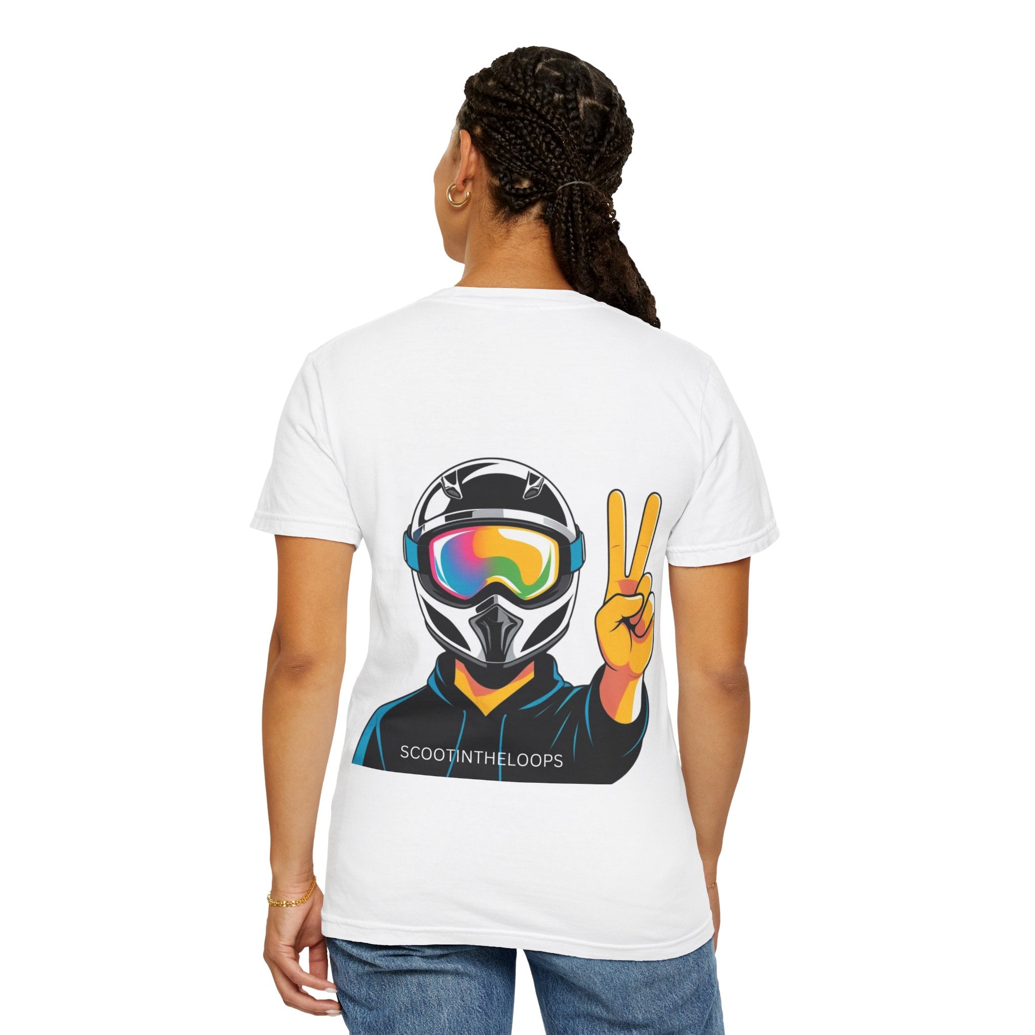 Scoot Helmet Graphic T-Shirt Peace